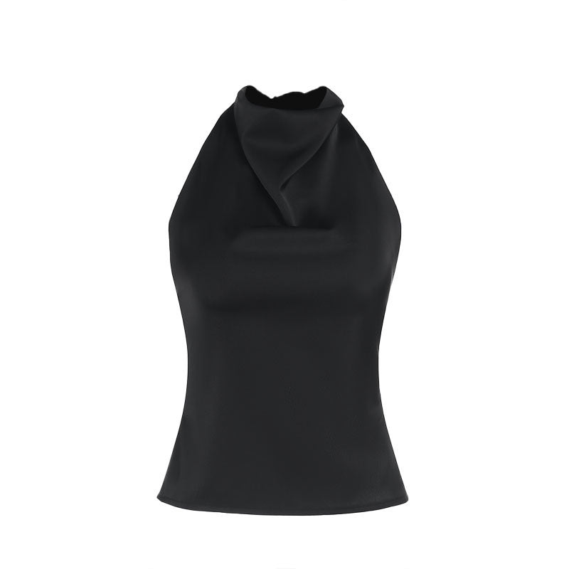 Satin Backless Women Top