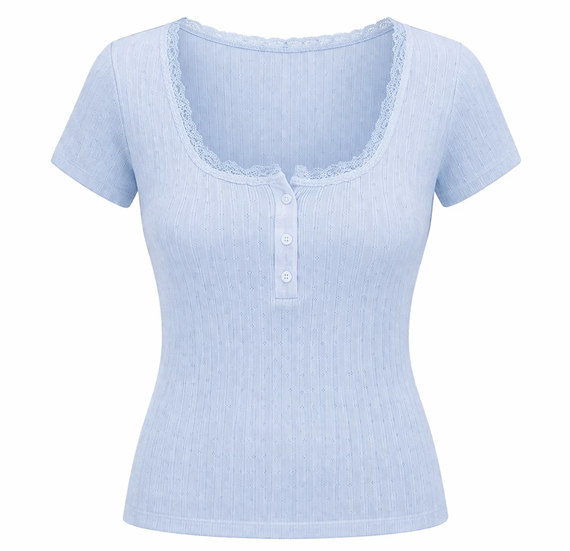 Floral Lace Trim Knit Dress