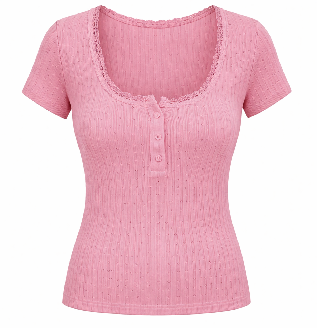 Floral Lace Trim Knit Dress