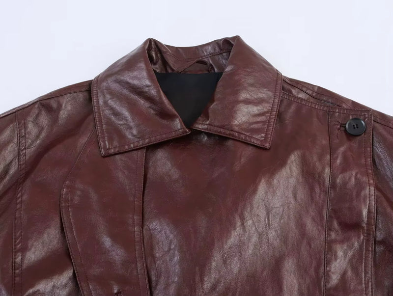 Glossy Leather Jacket