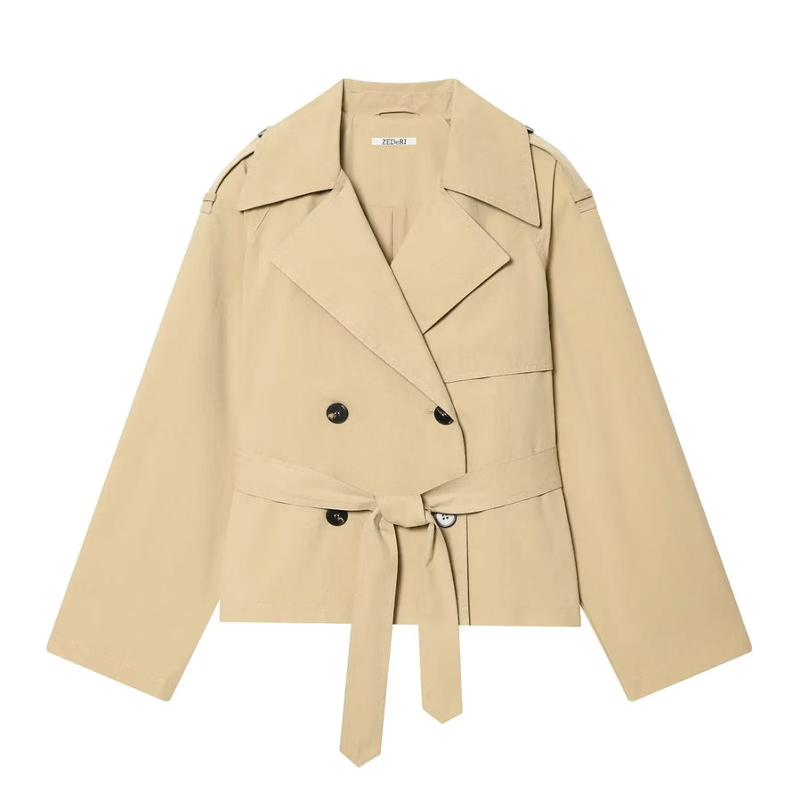 Structured Short Jacket — khaki
