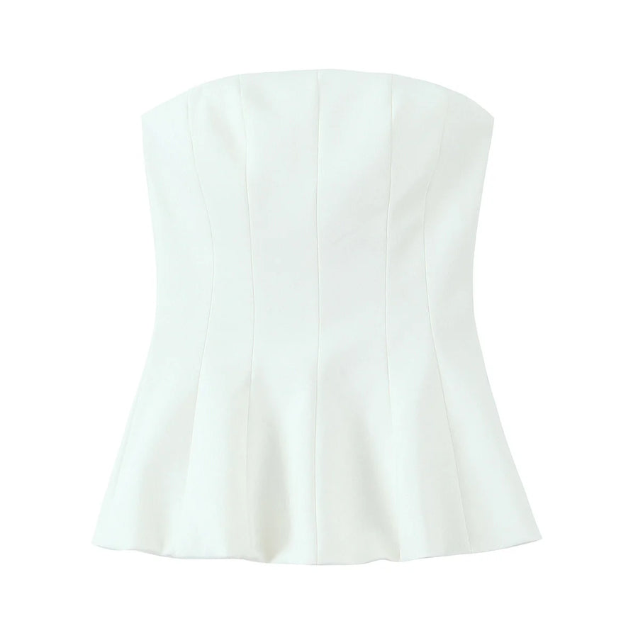 Sleek Back Top — White