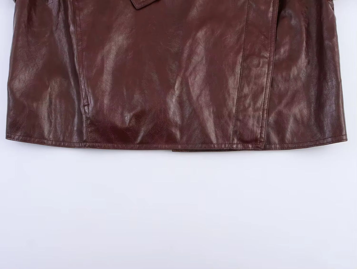 Glossy Leather Jacket
