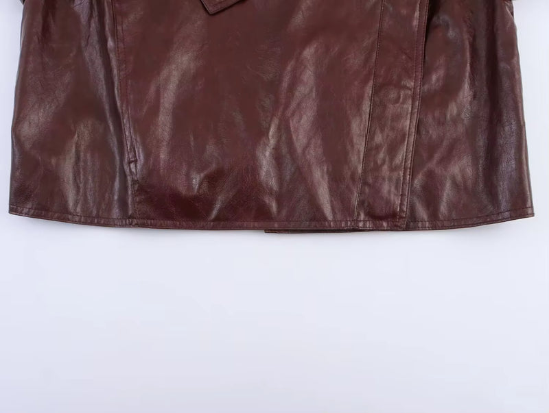 Glossy Leather Jacket