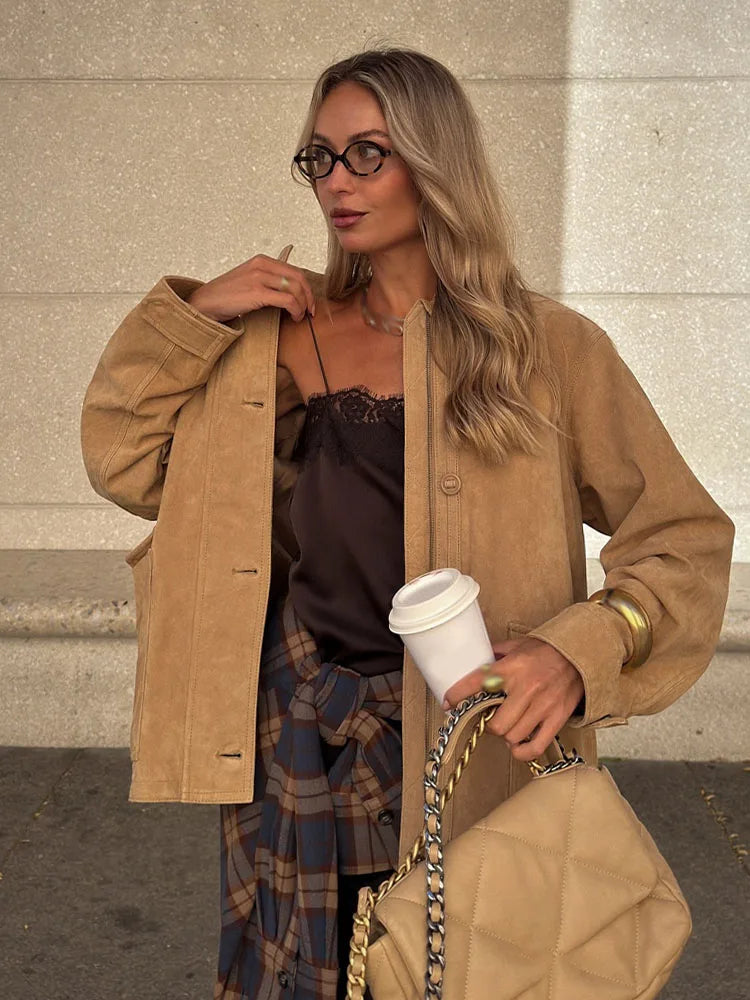 Relaxed Fit Jacket — Khaki - Image 2