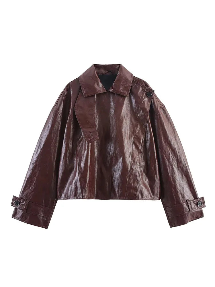 Glossy Leather Jacket