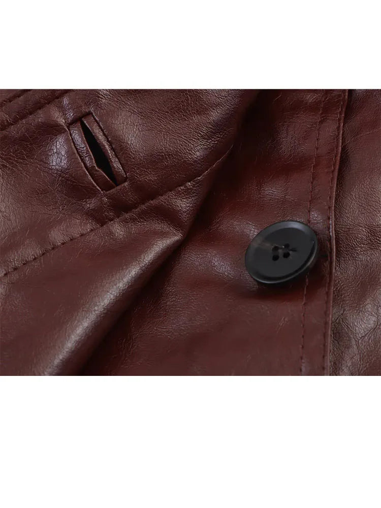 Glossy Leather Jacket