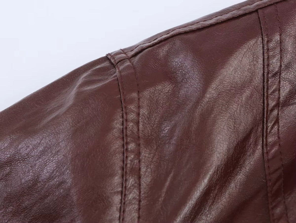 Glossy Leather Jacket