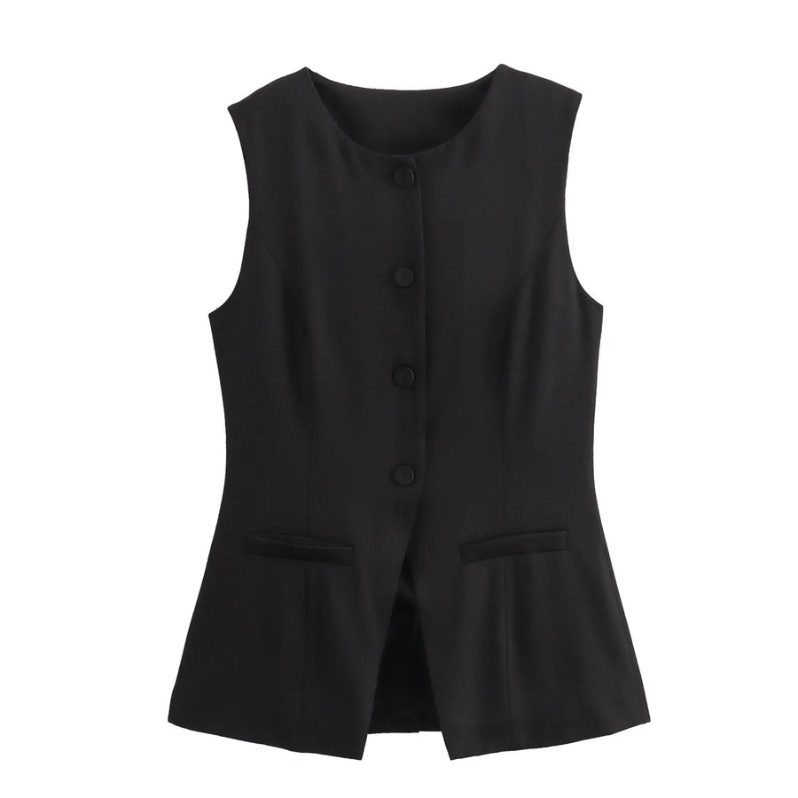 Clean Cut Vest — Black