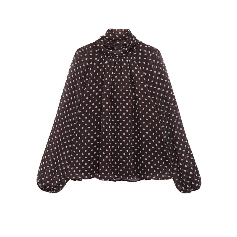 Relaxed Stand Collar Blouse