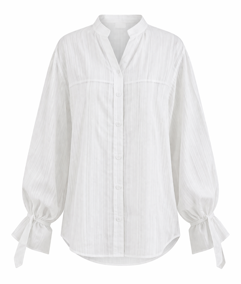 Relaxed White Cotton Shirt