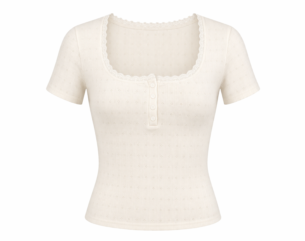 Floral Lace Trim Knit Dress