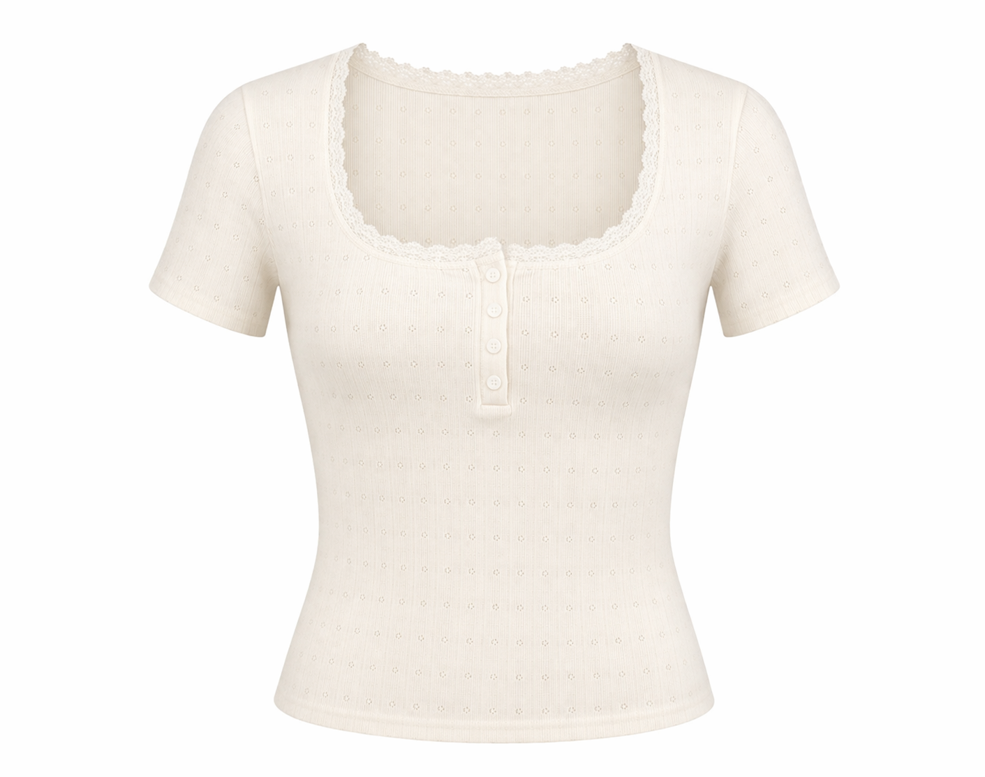 Floral Lace Trim Knit Dress