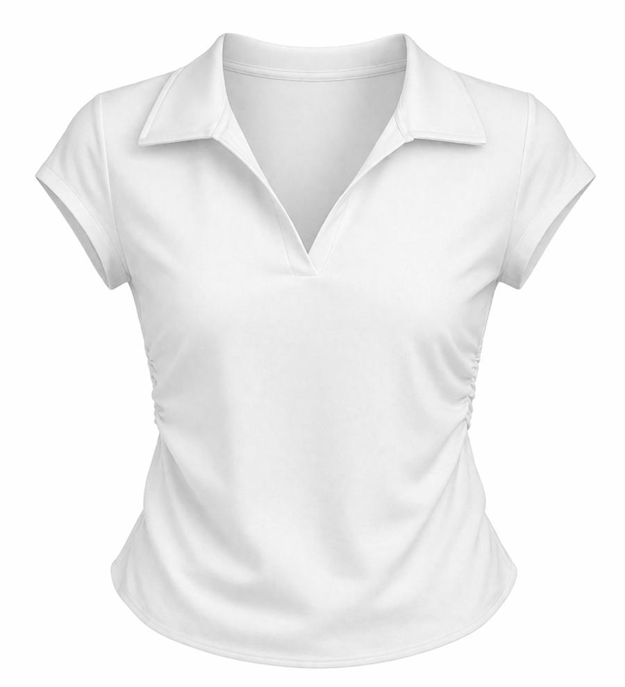 Slim Crop Tee — White