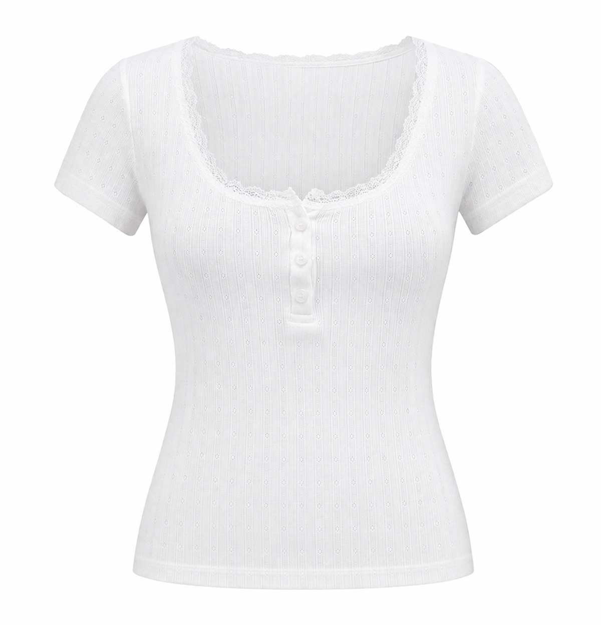 Floral Lace Trim Knit Dress