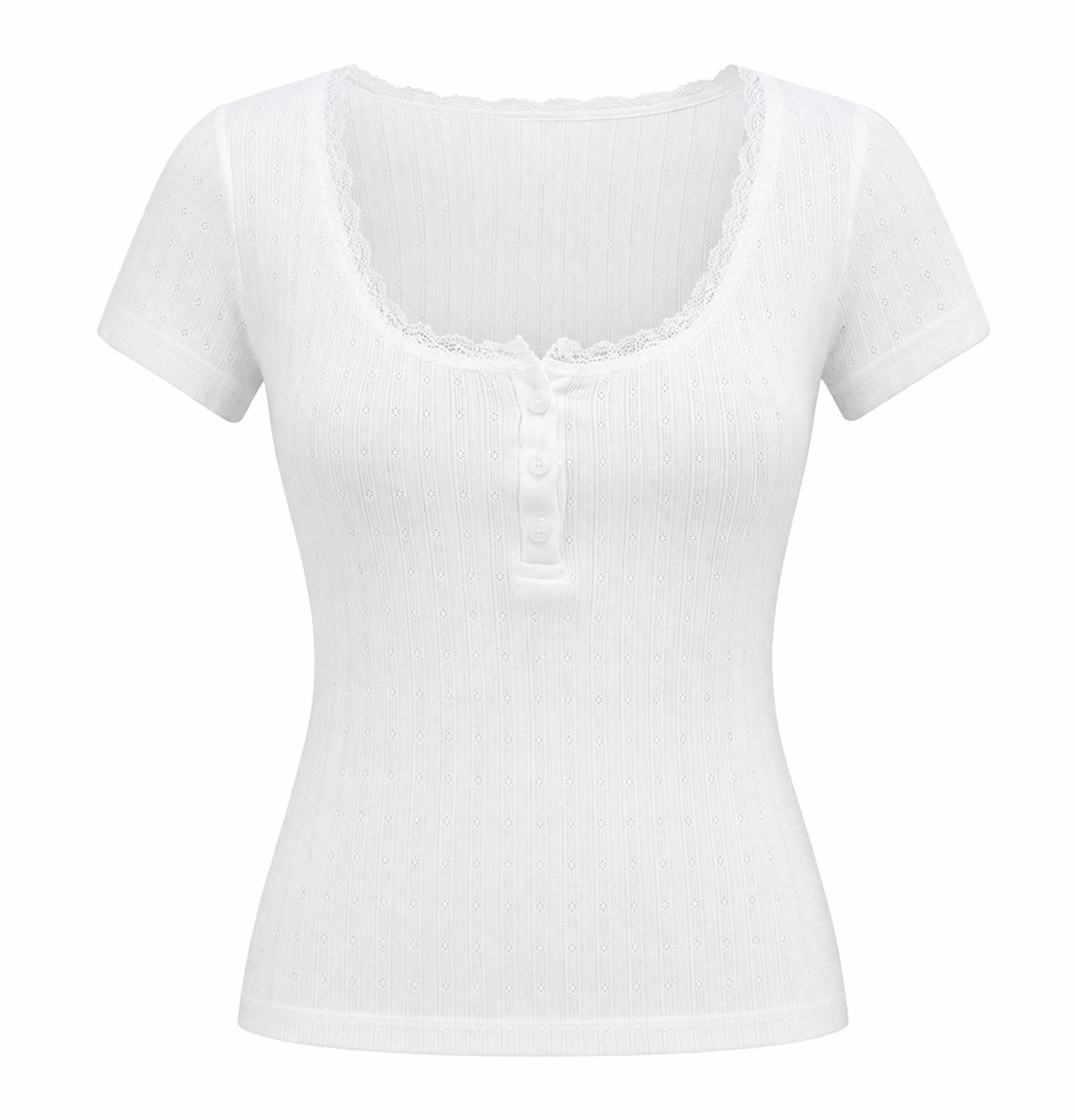 Floral Lace Trim Knit Dress