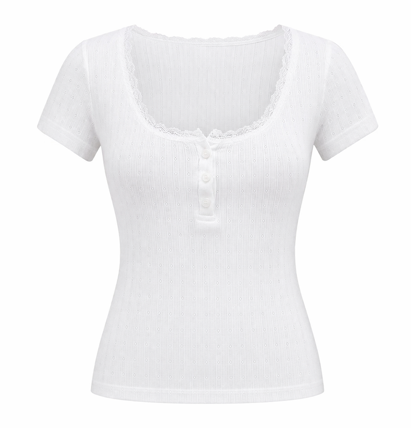 Floral Lace Trim Knit Dress